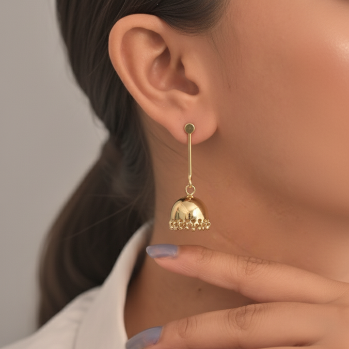 Amodini Minimal Drop Jhumka Earrings