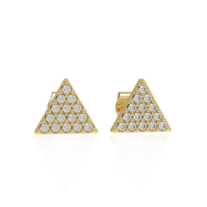 Triangle Lab Diamond Stud Earring