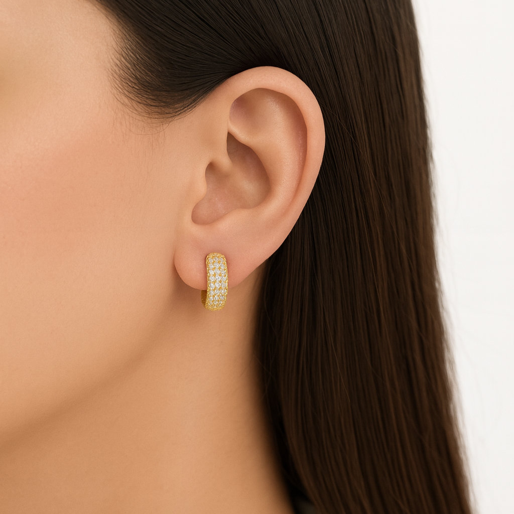 The Avalon Lab Diamond Pavé Huggies