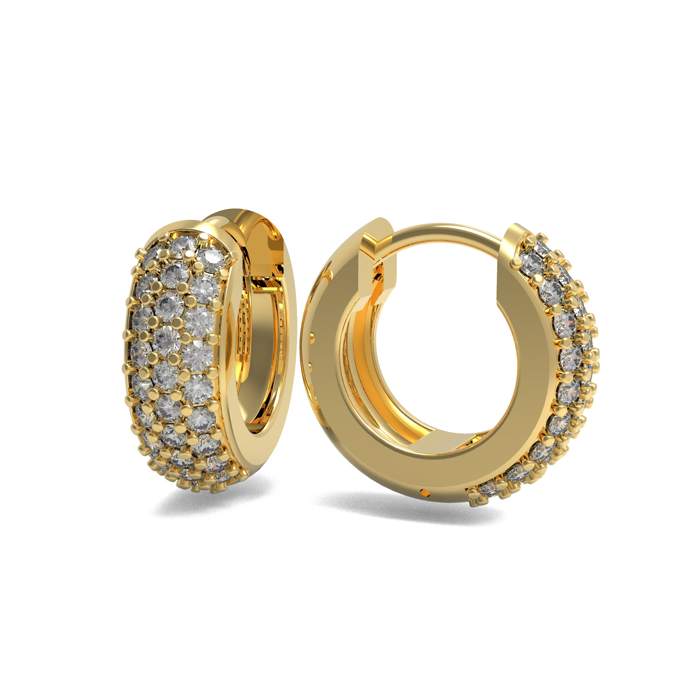 Avalon Pavé Lab Diamond Huggie Earrings