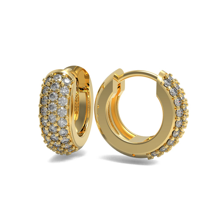 Avalon Pavé Lab Diamond Huggie Earrings