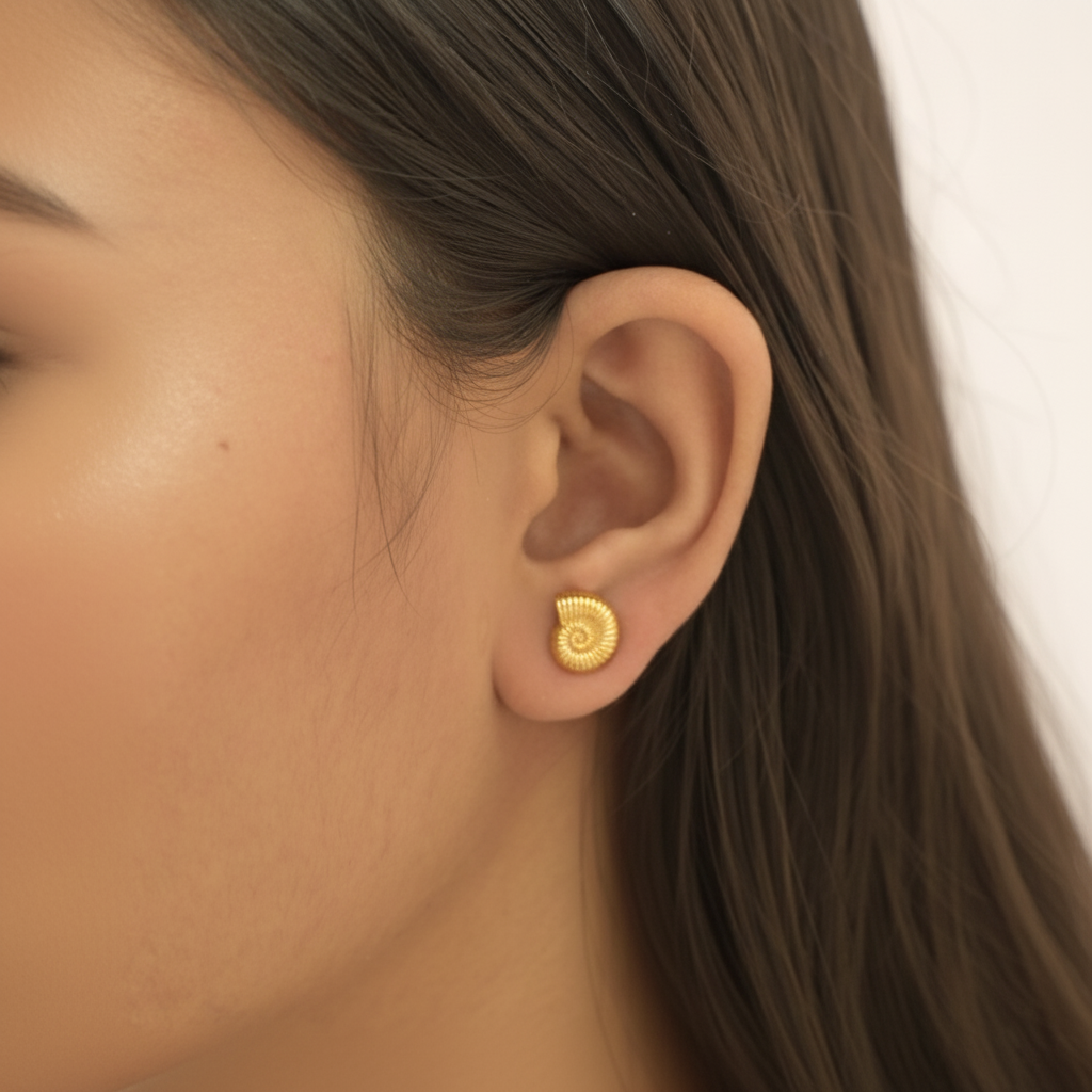 Spiral Shell Stud