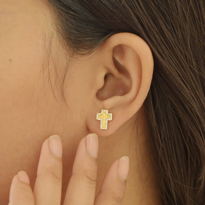 The Mylo Faith Cross Stud Earrings for Her