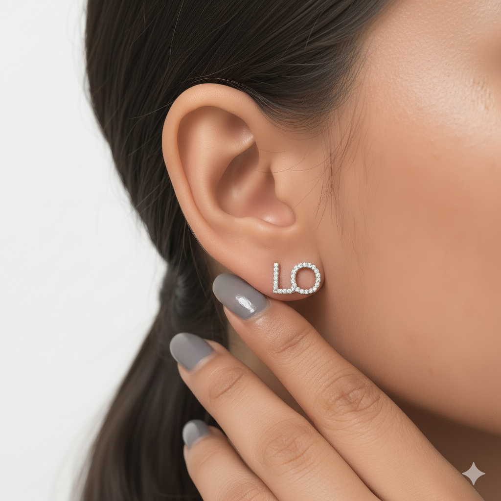 LOVE Pavé Diamond Stud Earrings