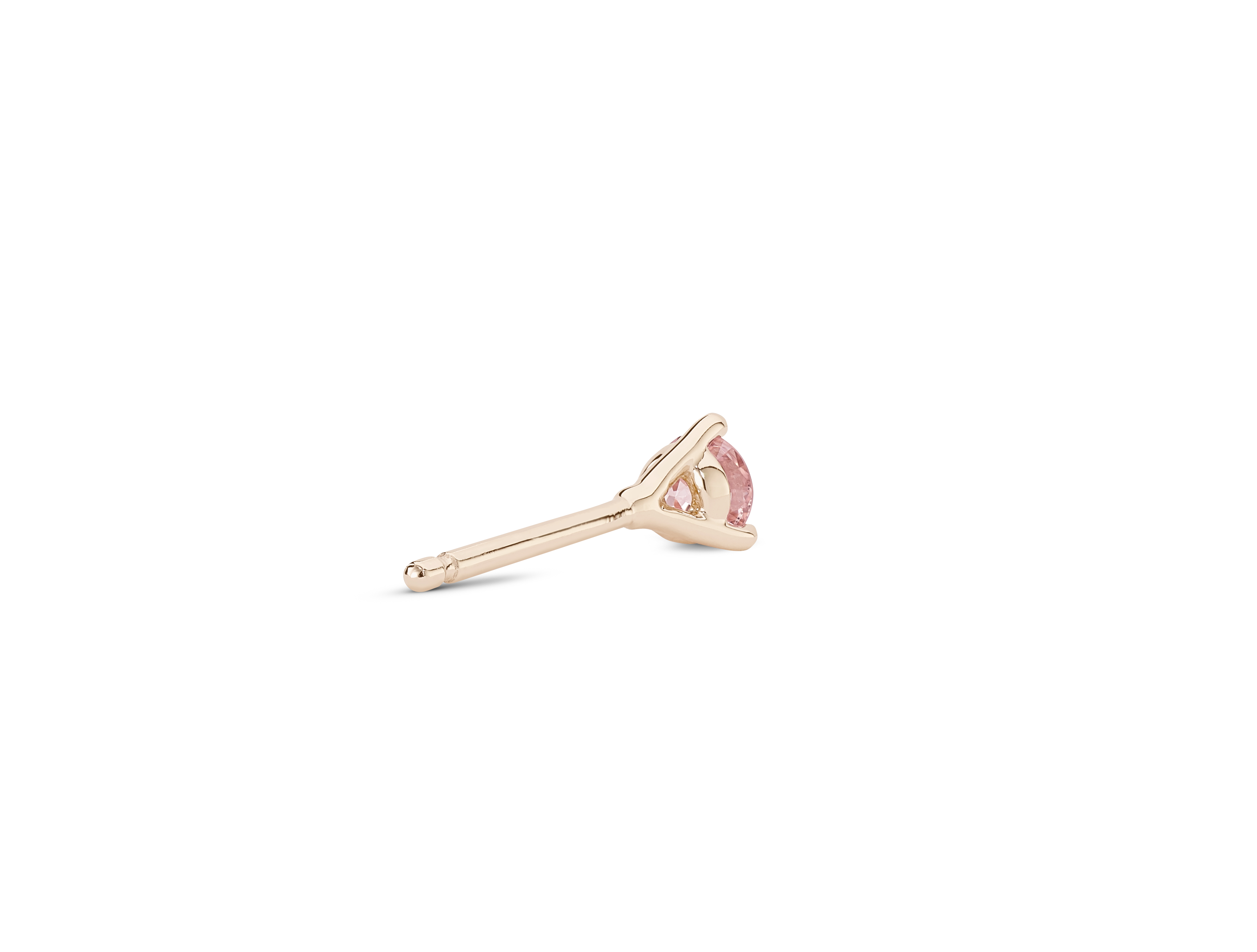 Lab-Grown Diamond ⅛ct. Mini Round Brilliant Solitaire Stud | Pink