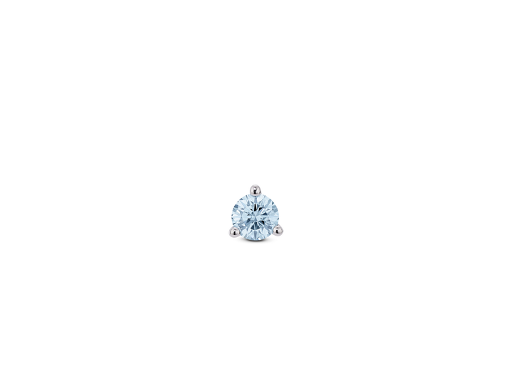 Lab-Grown Diamond ⅛ct. Mini Round Brilliant Solitaire Stud | Blue
