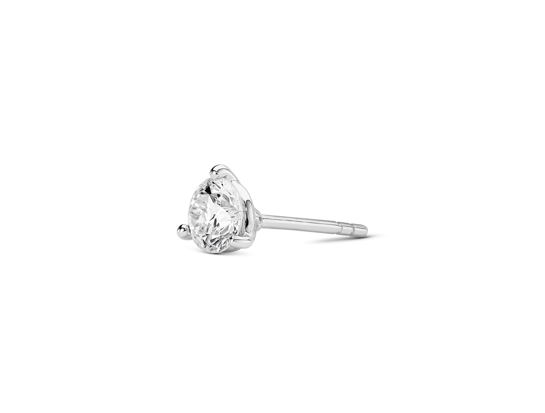 Lab-Grown Diamond ½ct. Round Brilliant Solitaire 14k Gold Stud | White