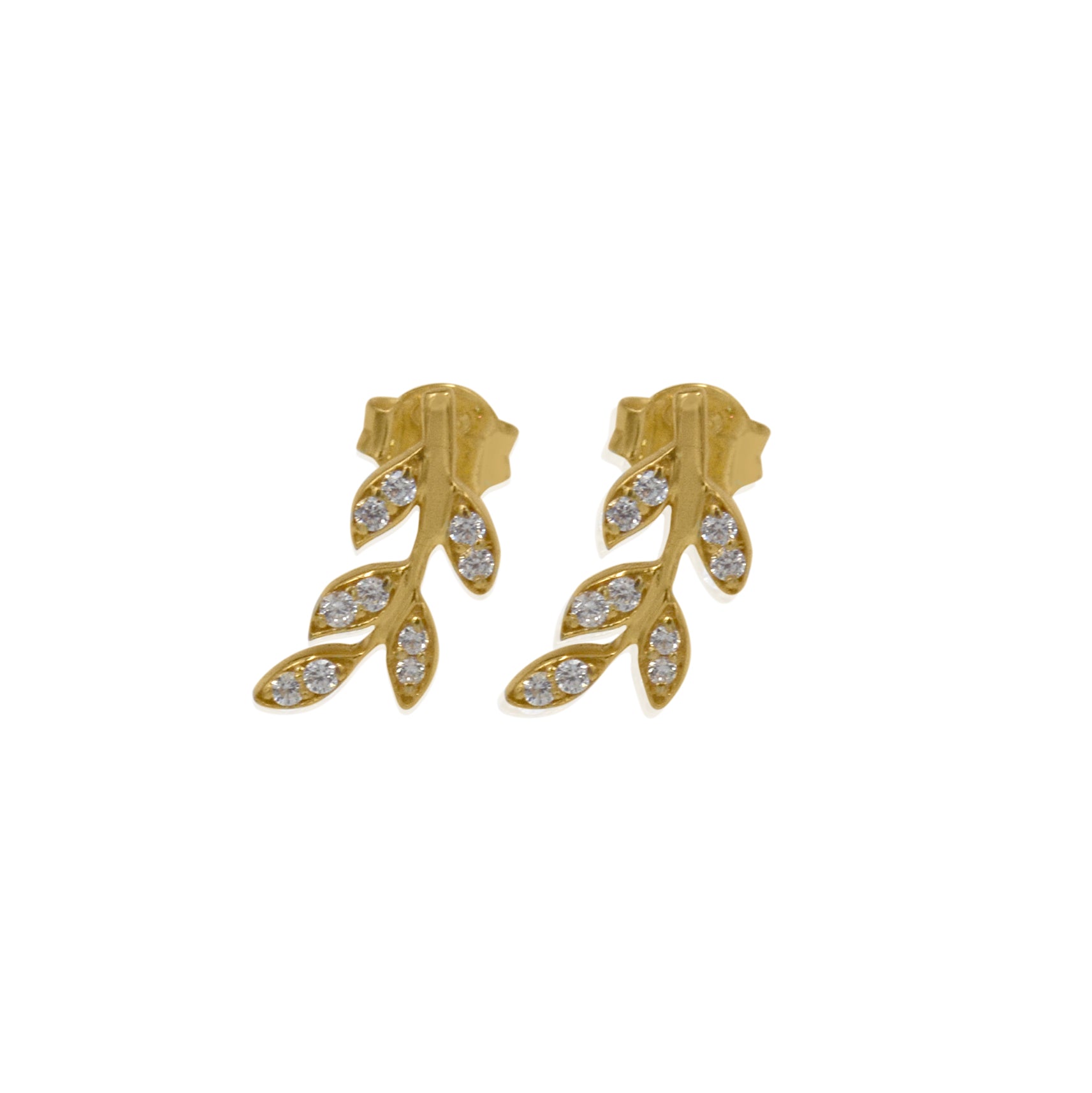 Leafline Lab Grown Diamond Stud Earrings