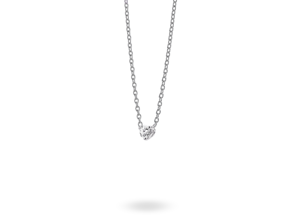 Lab-Grown Diamond ¼ct. Mini Round Brilliant Solitaire 10k Gold Pendant | White