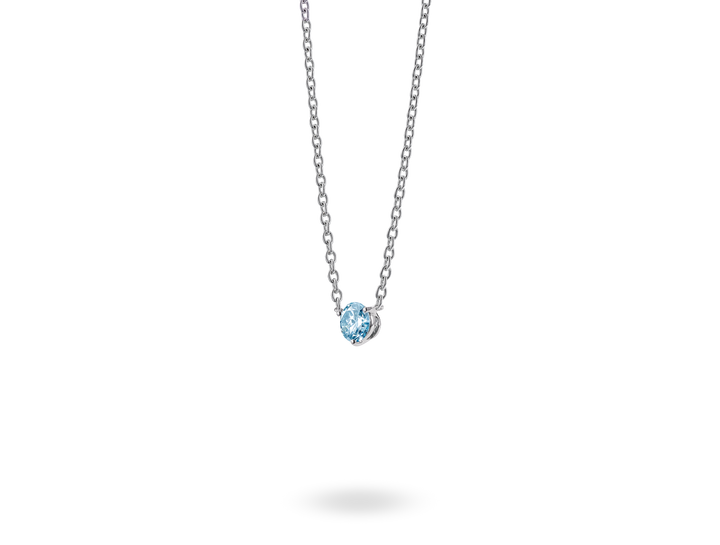 Lab-Grown Diamond ½ct. Round Brilliant Solitaire Pendant | Blue