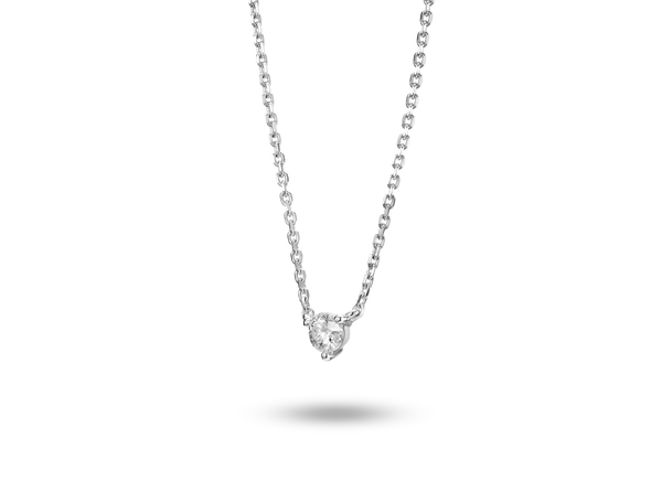 Lab-Grown Diamond ⅐ct. Mini Round Brilliant Pendant | White