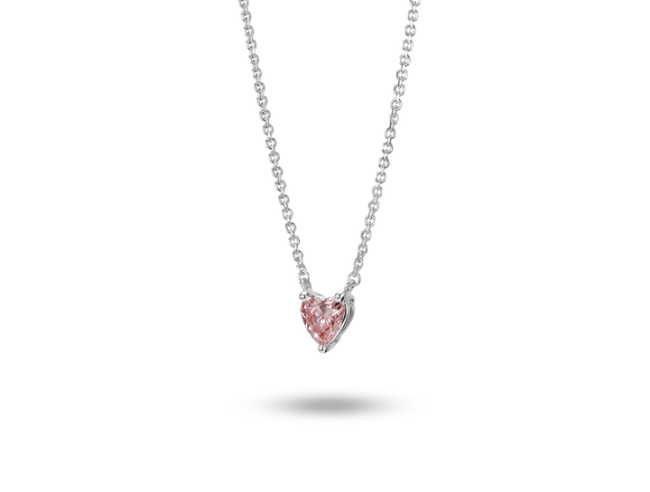 Lab-Grown Diamond ¼ct. Mini Heart Pendant | Pink