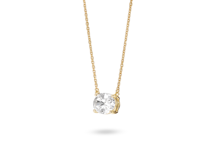 Lab-Grown Diamond 1ct. Oval Cut Pendant | White
