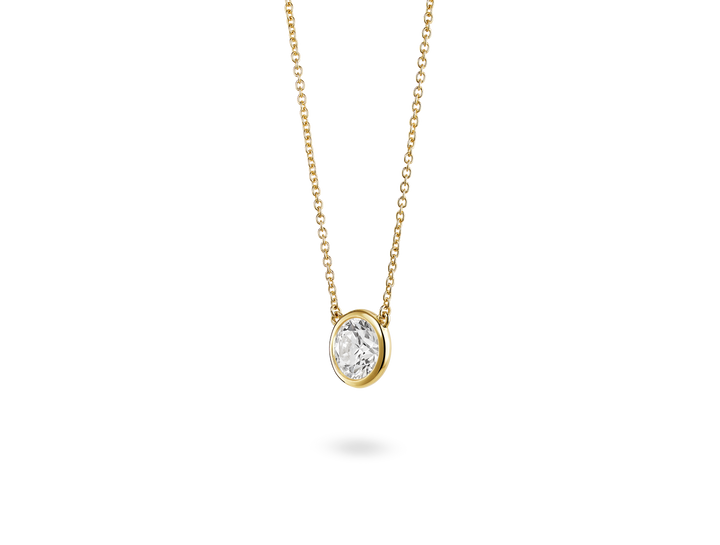 Lab-Grown Diamond 1ct. Round Brilliant 14k Bezel Pendant | White