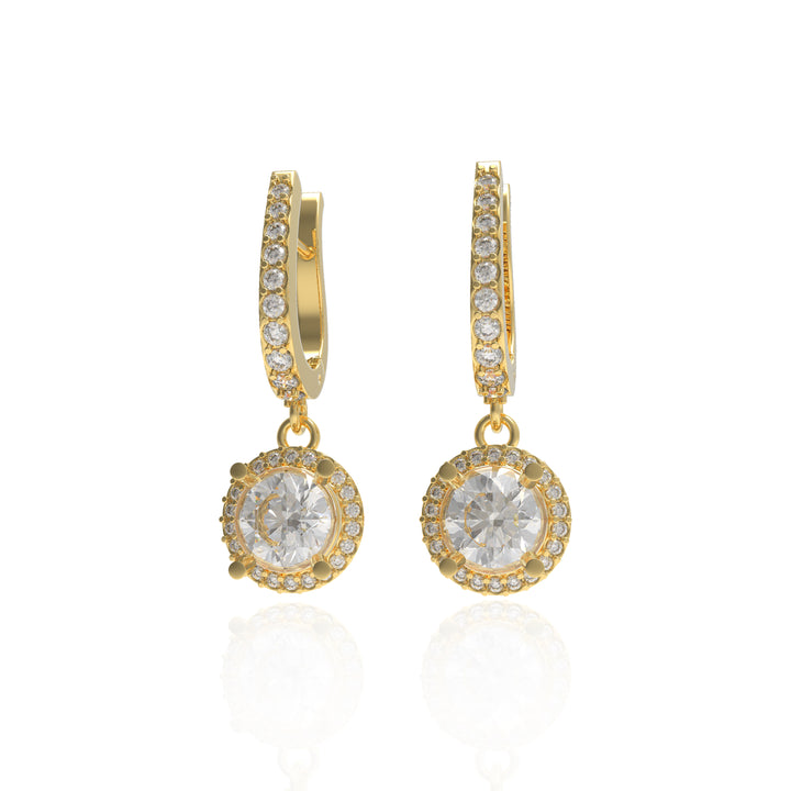 Dazzling Chic Diamond Drop Huggie Earrings