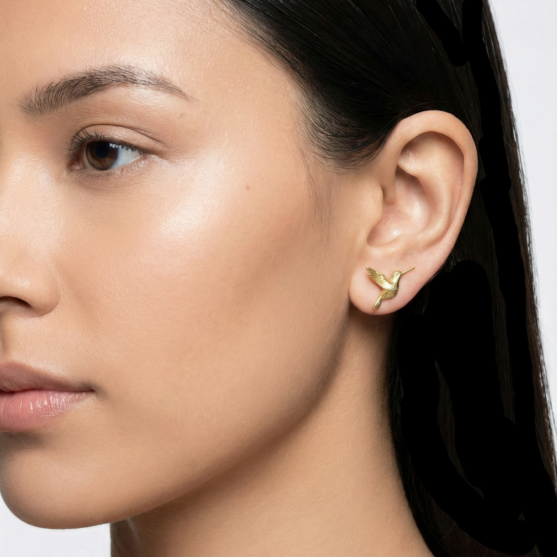 Charming Bird Gold Studs