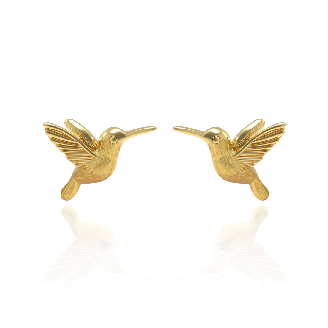 Golden Bird Stud Earrings