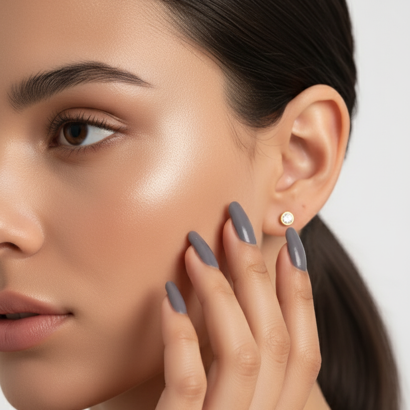 Elegant Vintage Allure Diamond Stud