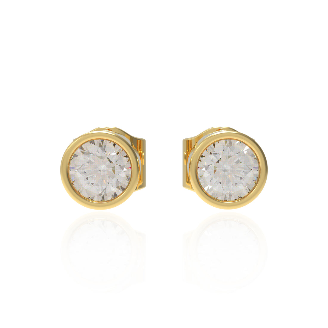 Solid gold Vintage Allure Diamond Stud Earrings