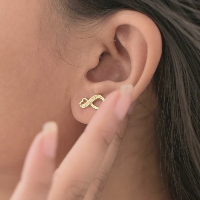 Timeless Infinity & Heart Diamond Accent Studs