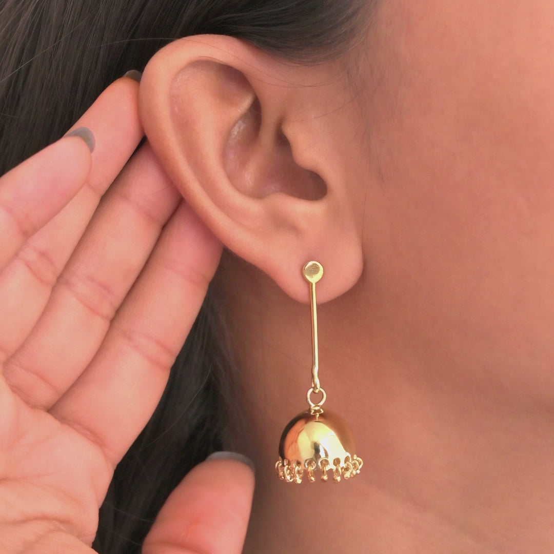 Amodini Minimal Drop Jhumka Earrings