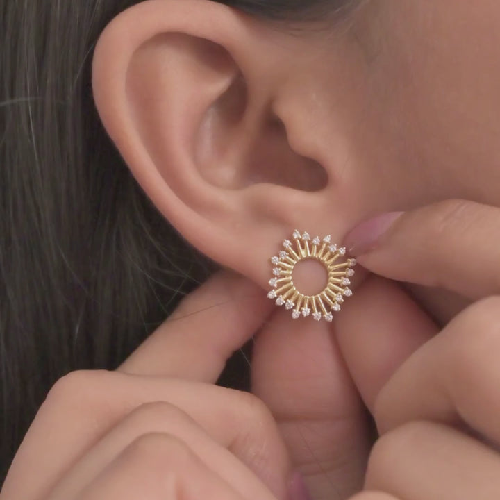 Radiant Prism Diamond Stud