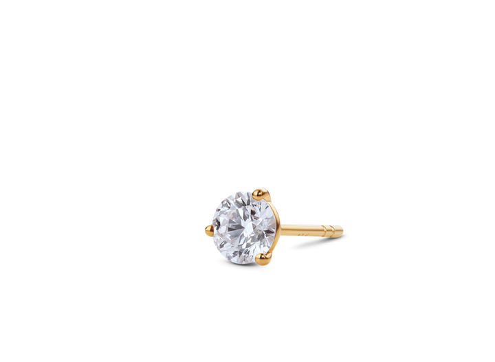 Lab-Grown Diamond ½ct. Round Brilliant Solitaire 14k Gold Stud | White